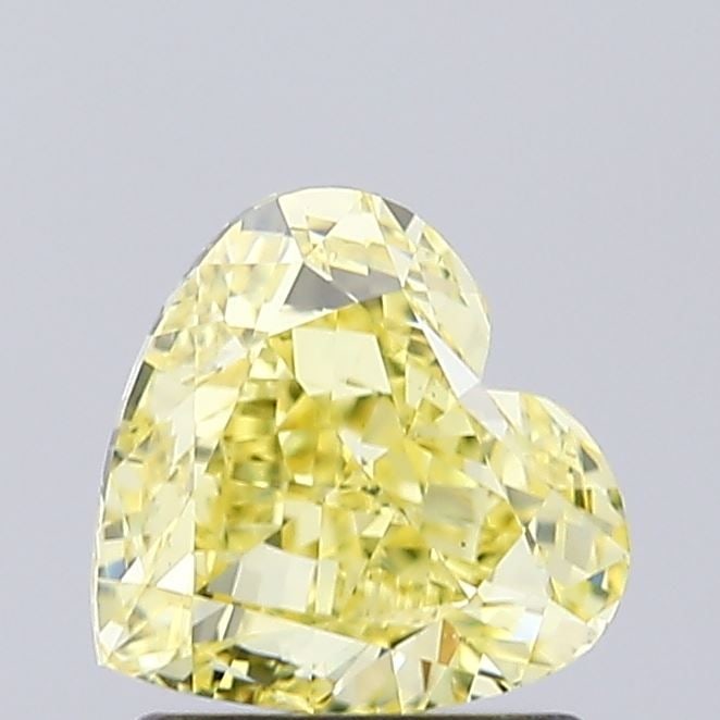 Loose Diamond - HEART 1.5ct Fancy Intense Yellow VS2: Loose Diamond - HEART 1.5ct Fancy Intense Yellow VS2 Source: This is a real non-mined Diamond that has been grown in a lab Shape: HEART Carats: 1.5 Color: Fancy Intense Yellow Certification: IGI Video