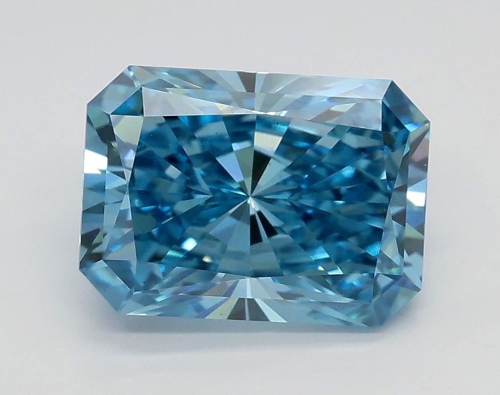 Loose Diamond - RADIANT 2.51ct Fancy Vivid Blue VS1: Loose Diamond - RADIANT 2.51ct Fancy Vivid Blue VS1 Source: This is a real non-mined Diamond that has been grown in a lab Shape: RADIANT Carats: 2.51 Color: Fancy Vivid Blue Certification: IGI Video: