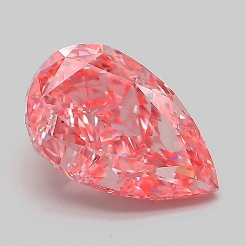 Loose Diamond - PEAR 2.09ct Fancy Vivid Pink VVS2: Loose Diamond - PEAR 2.09ct Fancy Vivid Pink VVS2 Source: This is a real non-mined Diamond that has been grown in a lab Shape: PEAR Carats: 2.09 Color: Fancy Vivid Pink Certification: IGI Video: