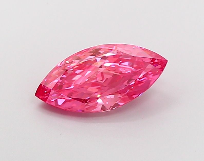 Loose Diamond - MARQUISE 3.03ct Fancy Vivid Pink VS2: Loose Diamond - MARQUISE 3.03ct Fancy Vivid Pink VS2 Source: This is a real non-mined Diamond that has been grown in a lab Shape: MARQUISE Carats: 3.03 Color: Fancy Vivid Pink Certification: IGI Video