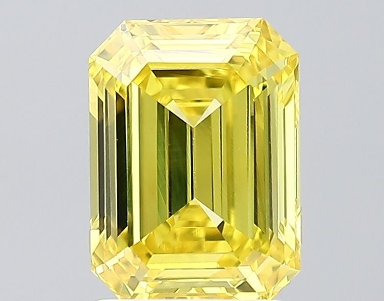 Loose Diamond - EMERALD 1.82ct Fancy Vivid Yellow VS1: Loose Diamond - EMERALD 1.82ct Fancy Vivid Yellow VS1 Source: This is a real non-mined Diamond that has been grown in a lab Shape: EMERALD Carats: 1.82 Color: Fancy Vivid Yellow Certification: IGI Vid
