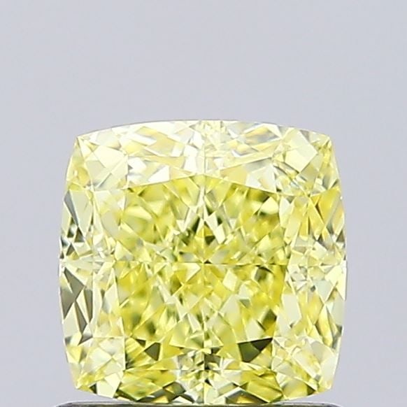 Loose Diamond - CUSHION MODIFIED 1.07ct Fancy Intense Yellow VVS2: Loose Diamond - CUSHION MODIFIED 1.07ct Fancy Intense Yellow VVS2 Source: This is a real non-mined Diamond that has been grown in a lab Shape: CUSHION MODIFIED Carats: 1.07 Color: Fancy Intense Yellow