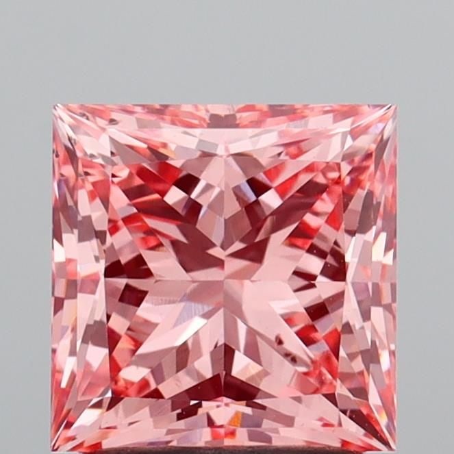 Loose Diamond - PRINCESS 2.01ct Fancy Vivid Pink VS2: Loose Diamond - PRINCESS 2.01ct Fancy Vivid Pink VS2 Source: This is a real non-mined Diamond that has been grown in a lab Shape: PRINCESS Carats: 2.01 Color: Fancy Vivid Pink Certification: IGI Video