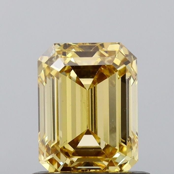Loose Diamond - EMERALD 1.0ct Fancy Vivid Yellow VS2: Loose Diamond - EMERALD 1.0ct Fancy Vivid Yellow VS2 Source: This is a real non-mined Diamond that has been grown in a lab Shape: EMERALD Carats: 1.0 Color: Fancy Vivid Yellow Certification: NONE Vide