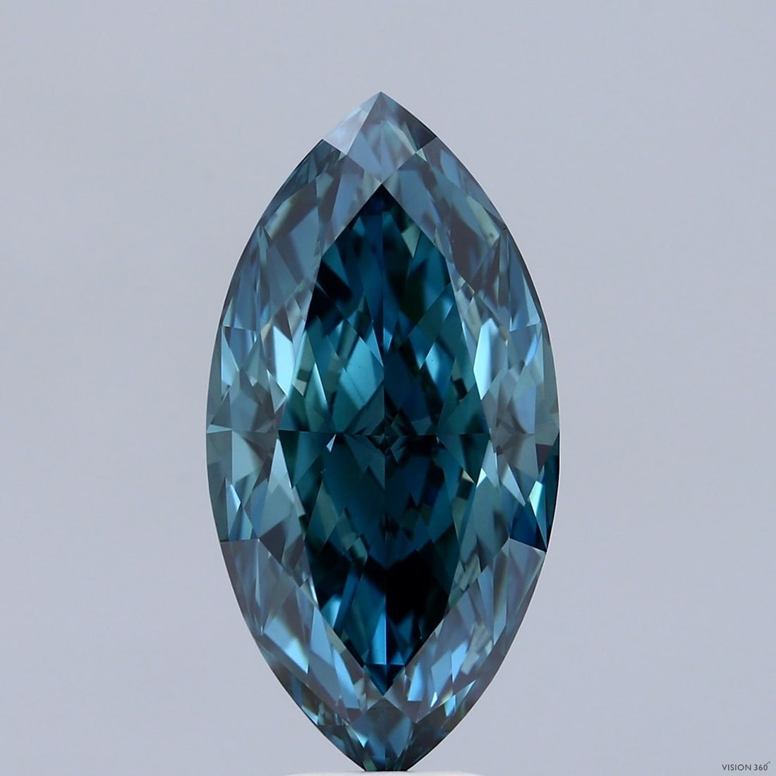Loose Diamond - MARQUISE 6.52ct Fancy Vivid Greenish Blue VS1 (1 of 1)