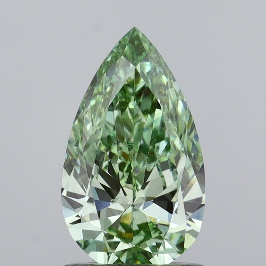 Loose Diamond - PEAR 1.0ct Fancy Vivid Green VS2: Loose Diamond - PEAR 1.0ct Fancy Vivid Green VS2 Source: This is a real non-mined Diamond that has been grown in a lab Shape: PEAR Carats: 1.0 Color: Fancy Vivid Green Certification: IGI Video: