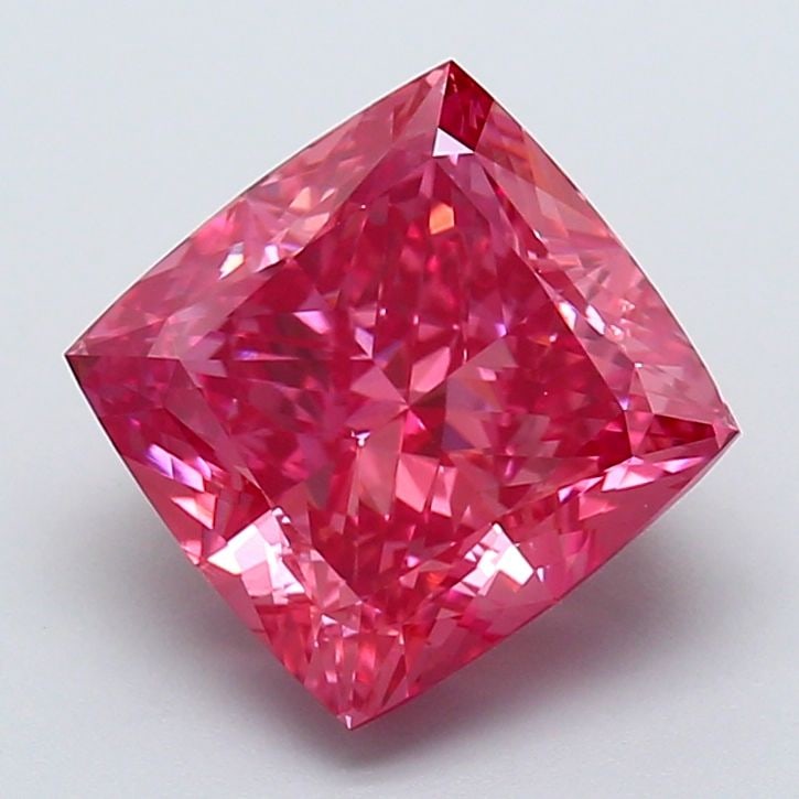 Loose Diamond - CUSHION MODIFIED 4.02ct Fancy Vivid Pink VS1: Loose Diamond - CUSHION MODIFIED 4.02ct Fancy Vivid Pink VS1 Source: This is a real non-mined Diamond that has been grown in a lab Shape: CUSHION MODIFIED Carats: 4.02 Color: Fancy Vivid Pink Certific