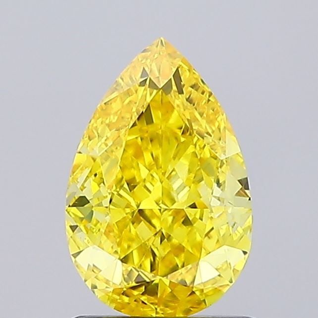 Loose Diamond - PEAR 1.03ct Fancy Vivid Yellow VS2: Loose Diamond - PEAR 1.03ct Fancy Vivid Yellow VS2 Source: This is a real non-mined Diamond that has been grown in a lab Shape: PEAR Carats: 1.03 Color: Fancy Vivid Yellow Certification: NONE Video:
