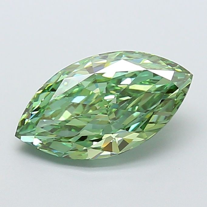 Loose Diamond - MARQUISE 4.03ct Fancy Vivid Green VS1: Loose Diamond - MARQUISE 4.03ct Fancy Vivid Green VS1 Source: This is a real non-mined Diamond that has been grown in a lab Shape: MARQUISE Carats: 4.03 Color: Fancy Vivid Green Certification: IGI Vid