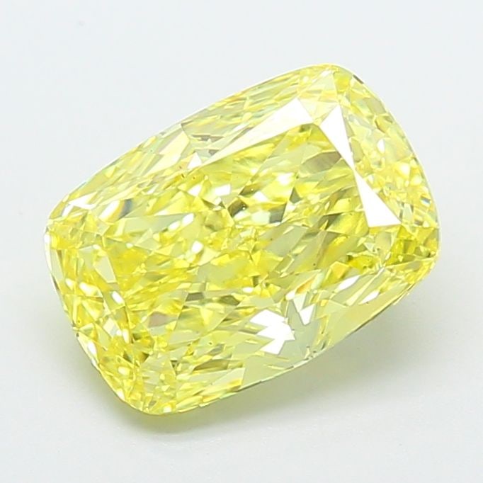 Loose Diamond - CUSHION MODIFIED 3.17ct Fancy Intense Yellow VS1: Loose Diamond - CUSHION MODIFIED 3.17ct Fancy Intense Yellow VS1 Source: This is a real non-mined Diamond that has been grown in a lab Shape: CUSHION MODIFIED Carats: 3.17 Color: Fancy Intense Yellow 