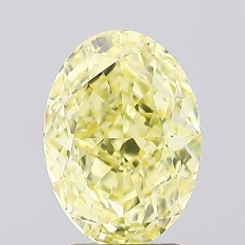 Loose Diamond - OVAL 2.11ct Fancy Vivid Yellow VVS2: Loose Diamond - OVAL 2.11ct Fancy Vivid Yellow VVS2 Source: This is a real non-mined Diamond that has been grown in a lab Shape: OVAL Carats: 2.11 Color: Fancy Vivid Yellow Certification: IGI Video: