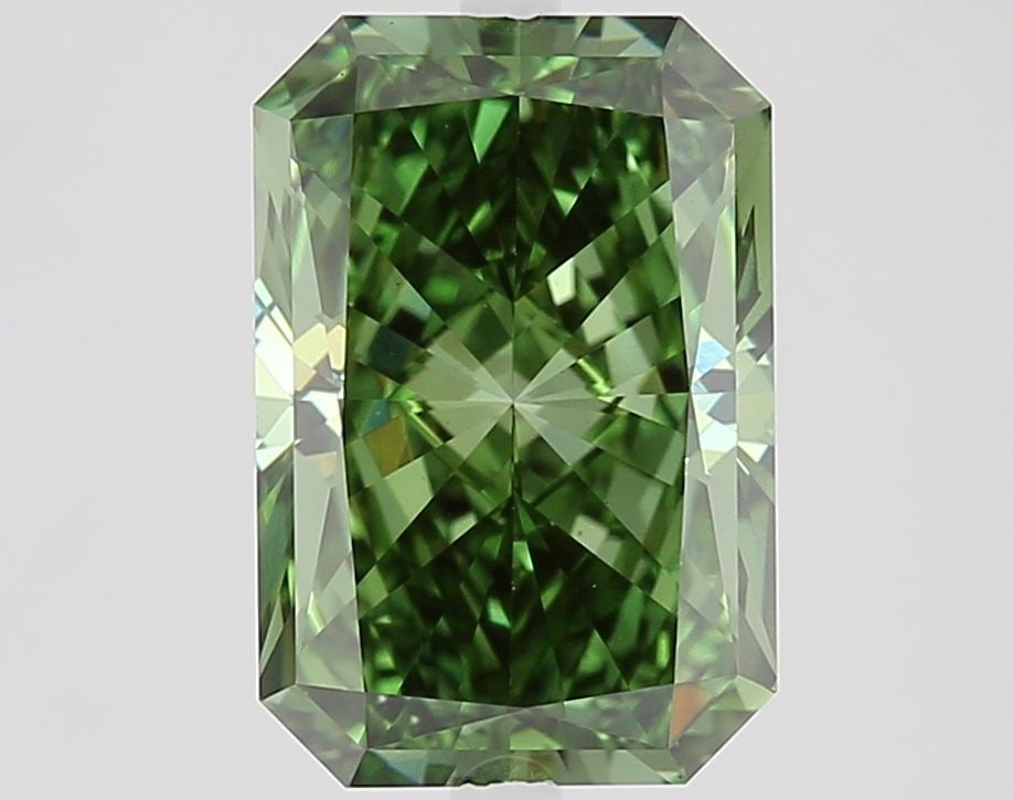 Loose Diamond - RADIANT 2.01ct Fancy Vivid Green VS1: Loose Diamond - RADIANT 2.01ct Fancy Vivid Green VS1 Source: This is a real non-mined Diamond that has been grown in a lab Shape: RADIANT Carats: 2.01 Color: Fancy Vivid Green Certification: IGI Video