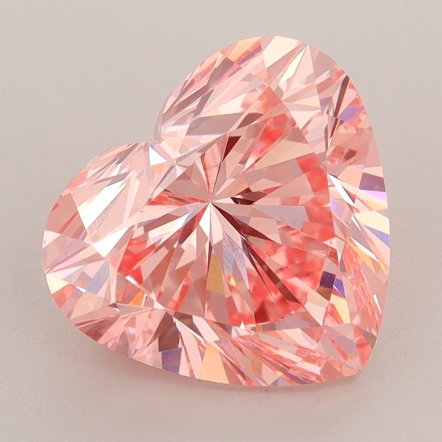 Loose Diamond - HEART 3.51ct Fancy Vivid Pink VS1: Loose Diamond - HEART 3.51ct Fancy Vivid Pink VS1 Source: This is a real non-mined Diamond that has been grown in a lab Shape: HEART Carats: 3.51 Color: Fancy Vivid Pink Certification: IGI Video:
