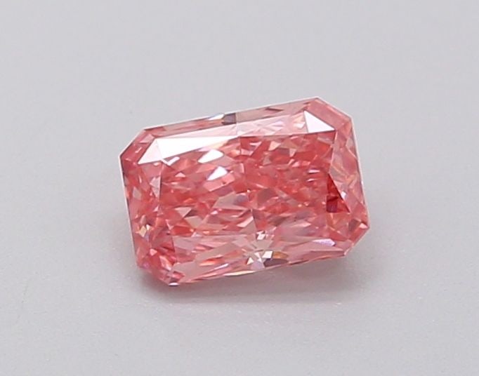 Loose Diamond - RADIANT 0.43ct Fancy Vivid Pink VS1: Loose Diamond - RADIANT 0.43ct Fancy Vivid Pink VS1 Source: This is a real non-mined Diamond that has been grown in a lab Shape: RADIANT Carats: 0.43 Color: Fancy Vivid Pink Certification: IGI Video: