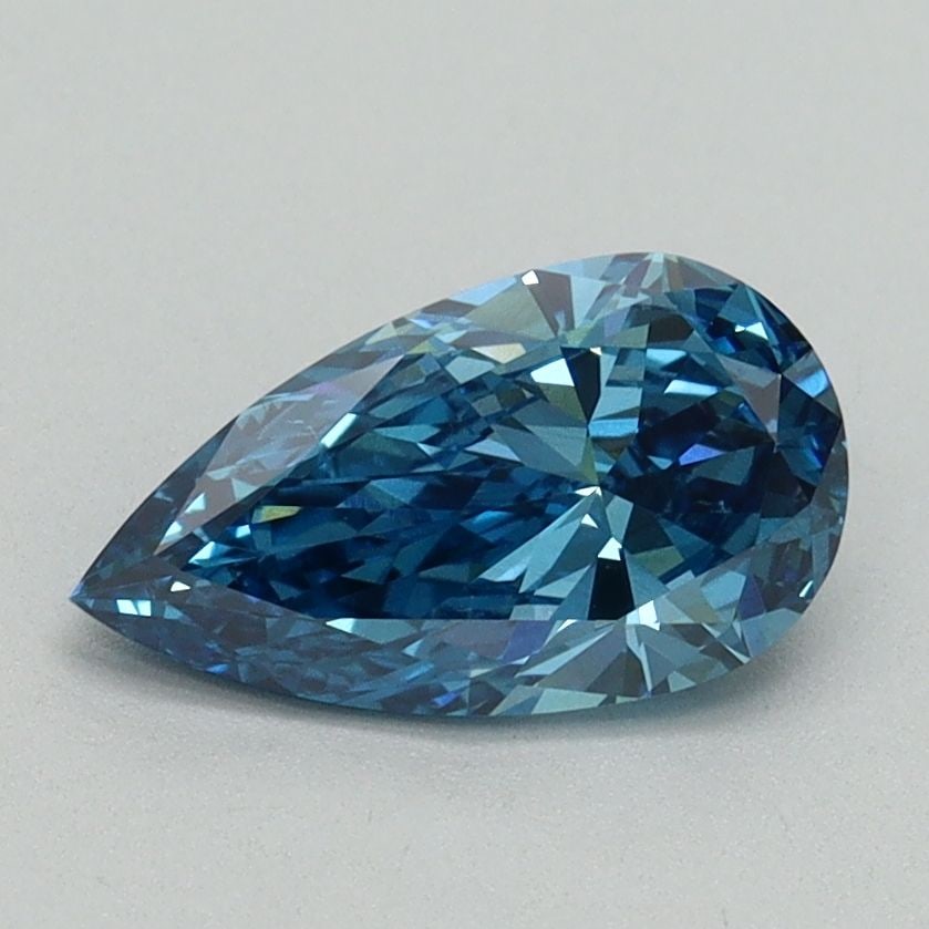 Loose Diamond - PEAR 1.0ct Fancy Vivid Blue VVS2: Loose Diamond - PEAR 1.0ct Fancy Vivid Blue VVS2 Source: This is a real non-mined Diamond that has been grown in a lab Shape: PEAR Carats: 1.0 Color: Fancy Vivid Blue Certification: IGI Video: