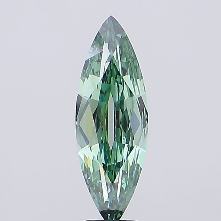Loose Diamond - MARQUISE 3.49ct Fancy Vivid Green VVS2: Loose Diamond - MARQUISE 3.49ct Fancy Vivid Green VVS2 Source: This is a real non-mined Diamond that has been grown in a lab Shape: MARQUISE Carats: 3.49 Color: Fancy Vivid Green Certification: IGI Vi