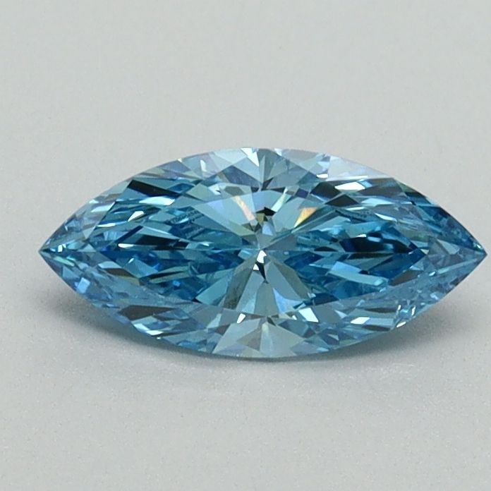 Loose Diamond - MARQUISE 0.5ct Fancy Vivid Blue VS2: Loose Diamond - MARQUISE 0.5ct Fancy Vivid Blue VS2 Source: This is a real non-mined Diamond that has been grown in a lab Shape: MARQUISE Carats: 0.5 Color: Fancy Vivid Blue Certification: IGI Video: