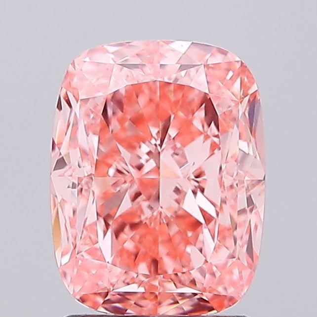 Loose Diamond - CUSHION MODIFIED 2.15ct Fancy Vivid Pink VVS1: Loose Diamond - CUSHION MODIFIED 2.15ct Fancy Vivid Pink VVS1 Source: This is a real non-mined Diamond that has been grown in a lab Shape: CUSHION MODIFIED Carats: 2.15 Color: Fancy Vivid Pink Certifi