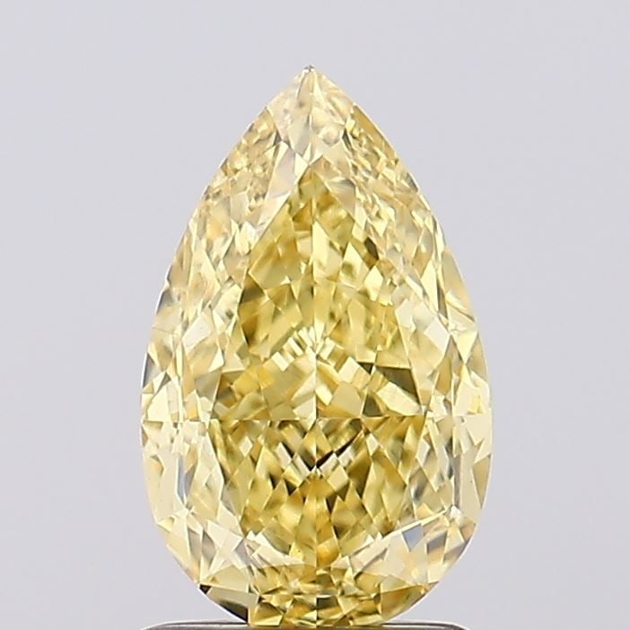 Loose Diamond - PEAR 1.69ct Fancy Intense Yellow VS1: Loose Diamond - PEAR 1.69ct Fancy Intense Yellow VS1 Source: This is a real non-mined Diamond that has been grown in a lab Shape: PEAR Carats: 1.69 Color: Fancy Intense Yellow Certification: IGI Video