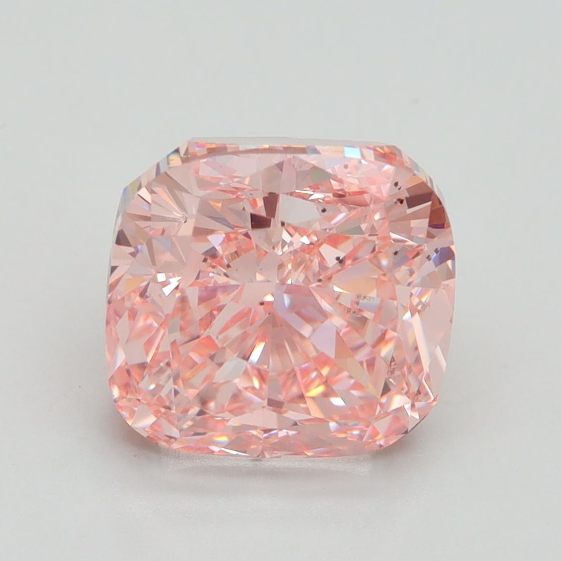 Loose Diamond - CUSHION BRILLIANT 5.01ct Fancy Intense Pink VS2: Loose Diamond - CUSHION BRILLIANT 5.01ct Fancy Intense Pink VS2 Source: This is a real non-mined Diamond that has been grown in a lab Shape: CUSHION BRILLIANT Carats: 5.01 Color: Fancy Intense Pink Ce
