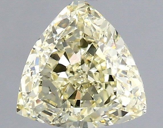 Loose Diamond - TRIANGULAR 1.02ct Fancy Light Yellow VS1: Loose Diamond - TRIANGULAR 1.02ct Fancy Light Yellow VS1 Source: This is a real non-mined Diamond that has been grown in a lab Shape: TRIANGULAR Carats: 1.02 Color: Fancy Light Yellow Certification: I