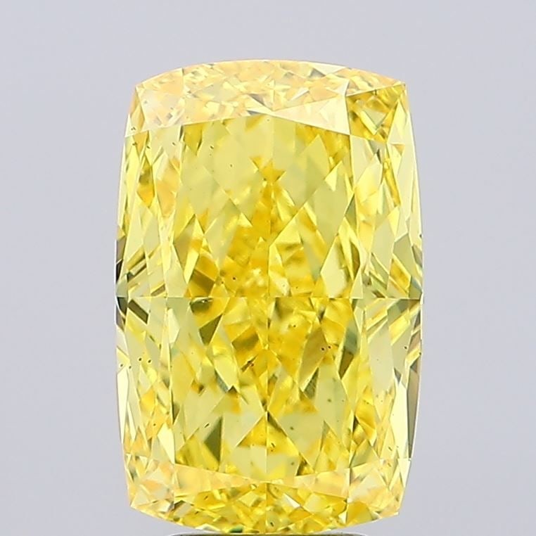 Loose Diamond - CUSHION MODIFIED 5.31ct Fancy Vivid Yellow VS2: Loose Diamond - CUSHION MODIFIED 5.31ct Fancy Vivid Yellow VS2 Source: This is a real non-mined Diamond that has been grown in a lab Shape: CUSHION MODIFIED Carats: 5.31 Color: Fancy Vivid Yellow Cert