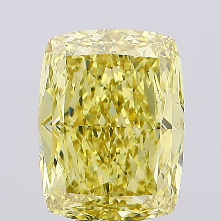 Loose Diamond - CUSHION MODIFIED 10.08ct Fancy Intense Yellow VS2: Loose Diamond - CUSHION MODIFIED 10.08ct Fancy Intense Yellow VS2 Source: This is a real non-mined Diamond that has been grown in a lab Shape: CUSHION MODIFIED Carats: 10.08 Color: Fancy Intense Yello
