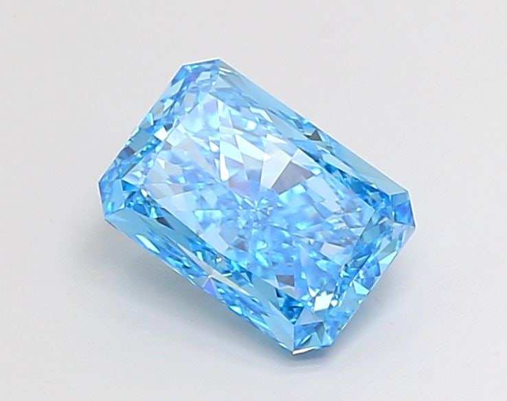 Loose Diamond - RADIANT 3.02ct Fancy Vivid Blue VS1: Loose Diamond - RADIANT 3.02ct Fancy Vivid Blue VS1 Source: This is a real non-mined Diamond that has been grown in a lab Shape: RADIANT Carats: 3.02 Color: Fancy Vivid Blue Certification: IGI Video: