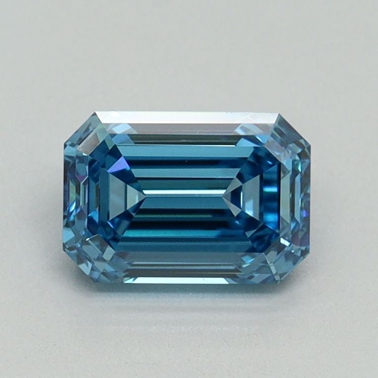 Loose Diamond - EMERALD 1.03ct Fancy Vivid Blue VS2: Loose Diamond - EMERALD 1.03ct Fancy Vivid Blue VS2 Source: This is a real non-mined Diamond that has been grown in a lab Shape: EMERALD Carats: 1.03 Color: Fancy Vivid Blue Certification: IGI Video: