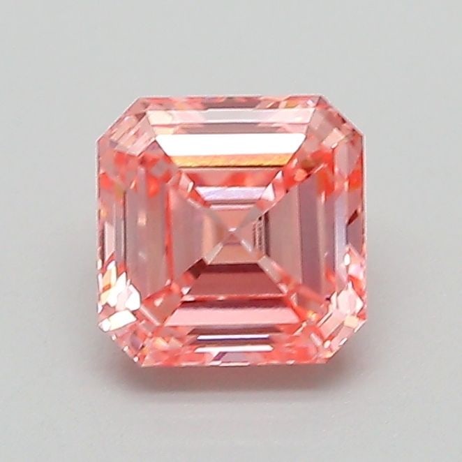 Loose Diamond - SQUARE EMERALD 0.91ct Fancy Vivid Pink VVS2: Loose Diamond - SQUARE EMERALD 0.91ct Fancy Vivid Pink VVS2 Source: This is a real non-mined Diamond that has been grown in a lab Shape: SQUARE EMERALD Carats: 0.91 Color: Fancy Vivid Pink Certificati