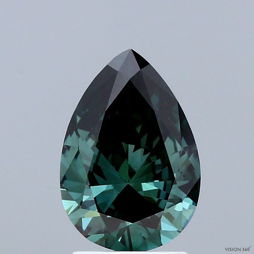 Loose Diamond - PEAR 1.91ct Fancy Deep Green VS2: Loose Diamond - PEAR 1.91ct Fancy Deep Green VS2 Source: This is a real non-mined Diamond that has been grown in a lab Shape: PEAR Carats: 1.91 Color: Fancy Deep Green Certification: IGI Video: