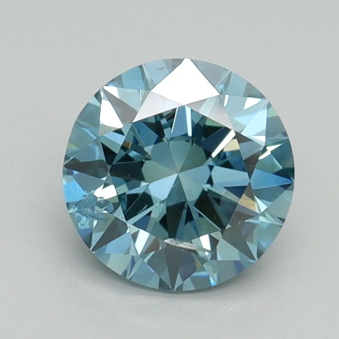 Loose Diamond - ROUND 0.97ct Fancy Vivid Greenish Blue SI2: Loose Diamond - ROUND 0.97ct Fancy Vivid Greenish Blue SI2 Source: This is a real non-mined Diamond that has been grown in a lab Shape: ROUND Carats: 0.97 Color: Fancy Vivid Greenish Blue Certificatio