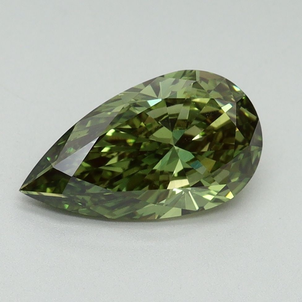 Loose Diamond - PEAR 1.51ct Fancy Vivid Green VS1: Loose Diamond - PEAR 1.51ct Fancy Vivid Green VS1 Source: This is a real non-mined Diamond that has been grown in a lab Shape: PEAR Carats: 1.51 Color: Fancy Vivid Green Certification: IGI Video: