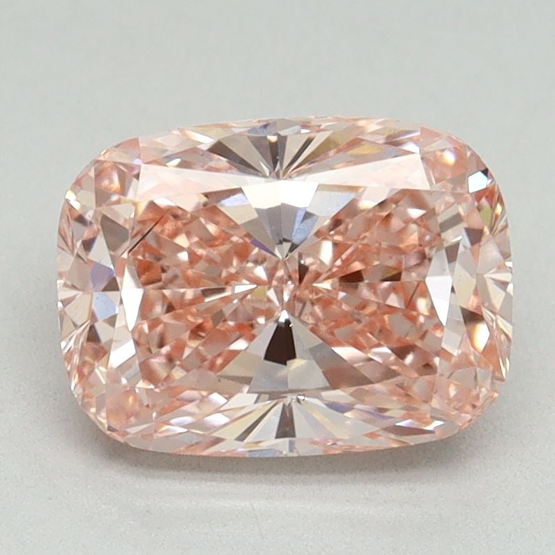 Loose Diamond - CUSHION BRILLIANT 2.13ct Fancy Vivid Pink VS2: Loose Diamond - CUSHION BRILLIANT 2.13ct Fancy Vivid Pink VS2 Source: This is a real non-mined Diamond that has been grown in a lab Shape: CUSHION BRILLIANT Carats: 2.13 Color: Fancy Vivid Pink Certif