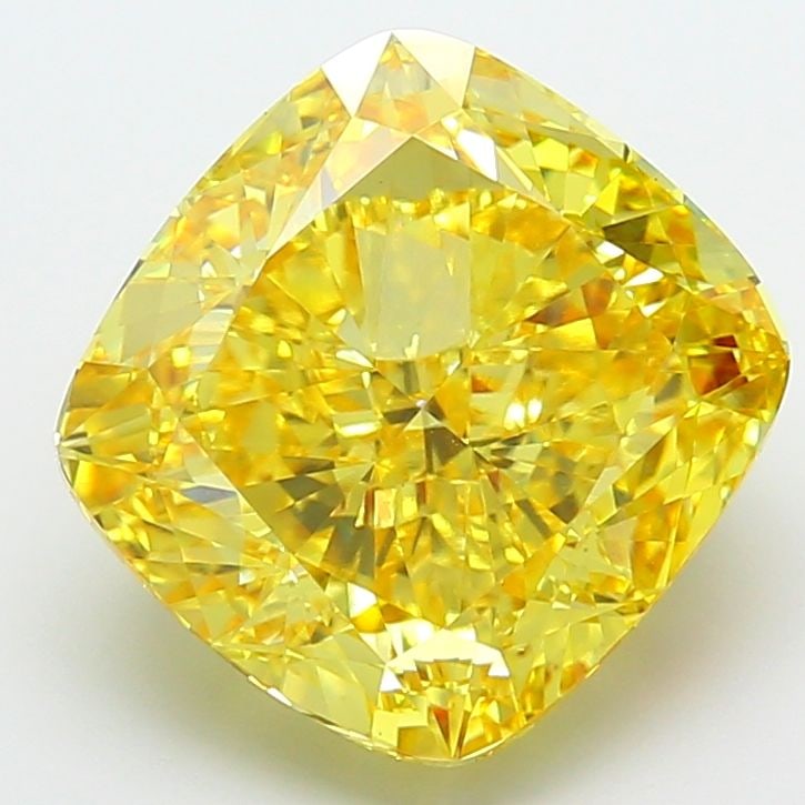 Loose Diamond - CUSHION MODIFIED 9.02ct Fancy Vivid Yellow VS1: Loose Diamond - CUSHION MODIFIED 9.02ct Fancy Vivid Yellow VS1 Source: This is a real non-mined Diamond that has been grown in a lab Shape: CUSHION MODIFIED Carats: 9.02 Color: Fancy Vivid Yellow Cert