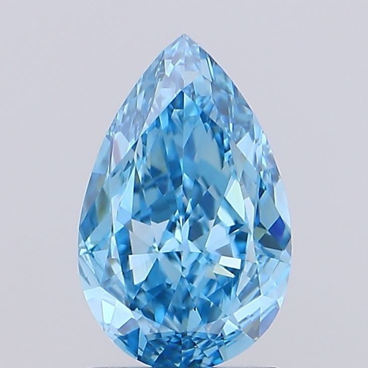 Loose Diamond - PEAR 1.49ct Fancy Vivid Blue VS1: Loose Diamond - PEAR 1.49ct Fancy Vivid Blue VS1 Source: This is a real non-mined Diamond that has been grown in a lab Shape: PEAR Carats: 1.49 Color: Fancy Vivid Blue Certification: NONE Video: