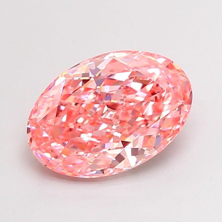 Loose Diamond - OVAL 2.69ct Fancy Vivid Pink VVS2: Loose Diamond - OVAL 2.69ct Fancy Vivid Pink VVS2 Source: This is a real non-mined Diamond that has been grown in a lab Shape: OVAL Carats: 2.69 Color: Fancy Vivid Pink Certification: IGI Video: