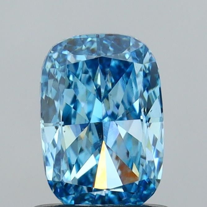 Loose Diamond - CUSHION MODIFIED 1.0ct Fancy Vivid Blue VS2: Loose Diamond - CUSHION MODIFIED 1.0ct Fancy Vivid Blue VS2 Source: This is a real non-mined Diamond that has been grown in a lab Shape: CUSHION MODIFIED Carats: 1.0 Color: Fancy Vivid Blue Certificat
