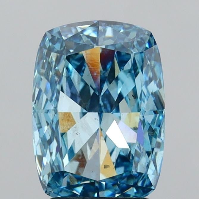 Loose Diamond - CUSHION MODIFIED 2.6ct Fancy Vivid Blue SI1 (1 of 1)