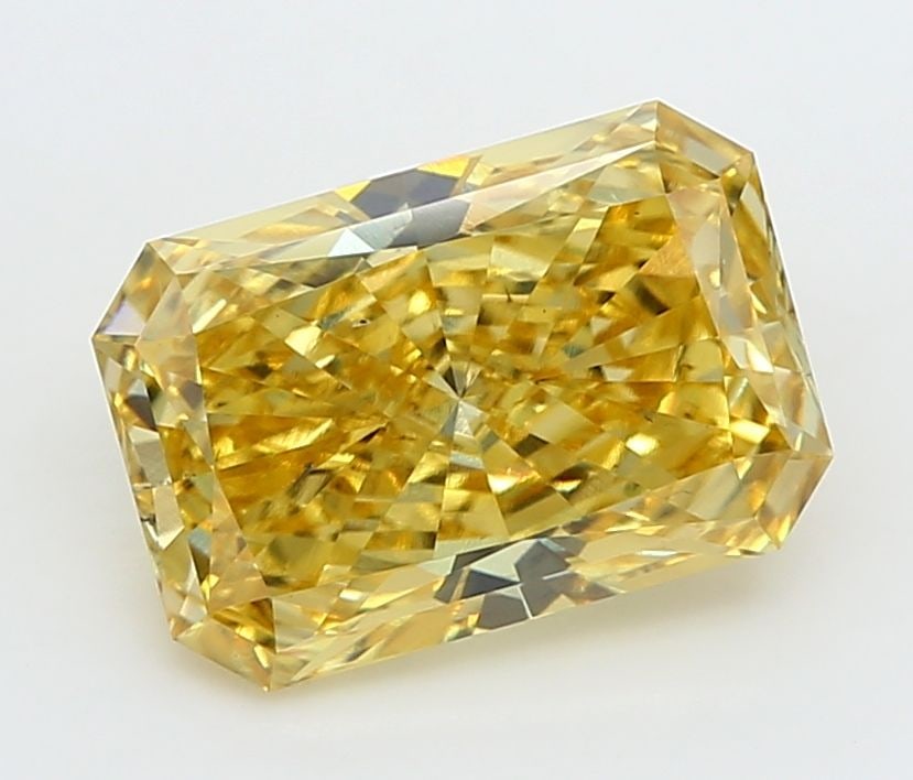 Loose Diamond - RADIANT 2.16ct Fancy Vivid Yellow VS2: Loose Diamond - RADIANT 2.16ct Fancy Vivid Yellow VS2 Source: This is a real non-mined Diamond that has been grown in a lab Shape: RADIANT Carats: 2.16 Color: Fancy Vivid Yellow Certification: IGI Vid