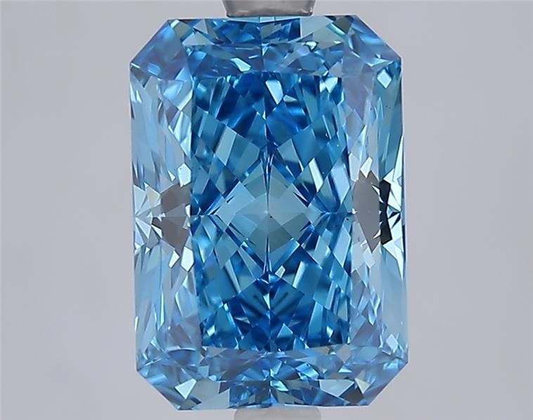 Loose Diamond - RADIANT 3.03ct Fancy Vivid Blue VS1: Loose Diamond - RADIANT 3.03ct Fancy Vivid Blue VS1 Source: This is a real non-mined Diamond that has been grown in a lab Shape: RADIANT Carats: 3.03 Color: Fancy Vivid Blue Certification: IGI Video: