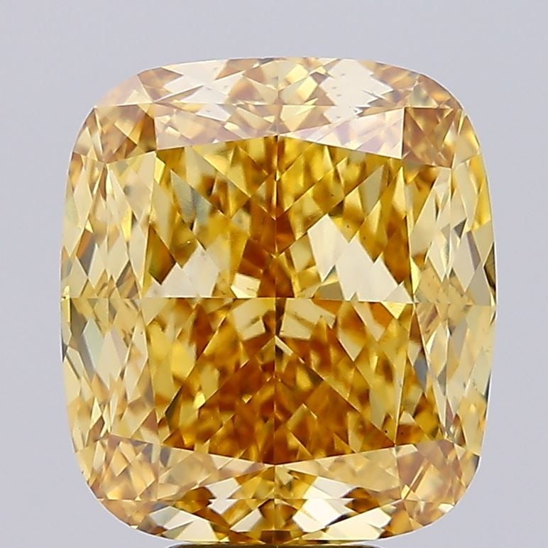 Loose Diamond - CUSHION MODIFIED 8.61ct Fancy Intense Brownish Yellow VS1 (1 of 1)