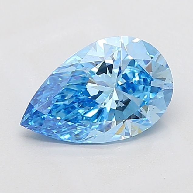 Loose Diamond - PEAR 2.1ct Fancy Vivid Blue VS2: Loose Diamond - PEAR 2.1ct Fancy Vivid Blue VS2 Source: This is a real non-mined Diamond that has been grown in a lab Shape: PEAR Carats: 2.1 Color: Fancy Vivid Blue Certification: IGI Video: