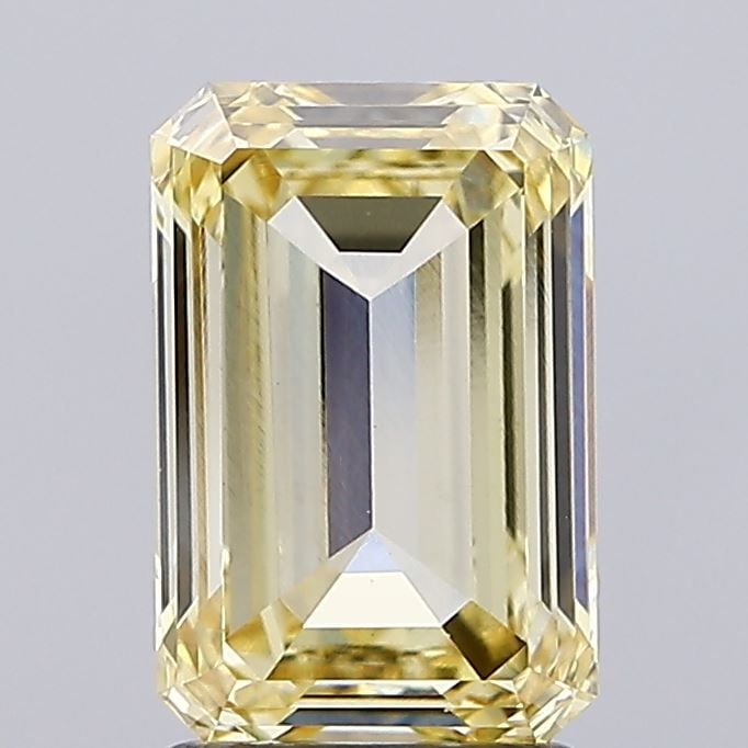 Loose Diamond - EMERALD 2.09ct Fancy Yellow VVS2: Loose Diamond - EMERALD 2.09ct Fancy Yellow VVS2 Source: This is a real non-mined Diamond that has been grown in a lab Shape: EMERALD Carats: 2.09 Color: Fancy Yellow Certification: IGI Video: