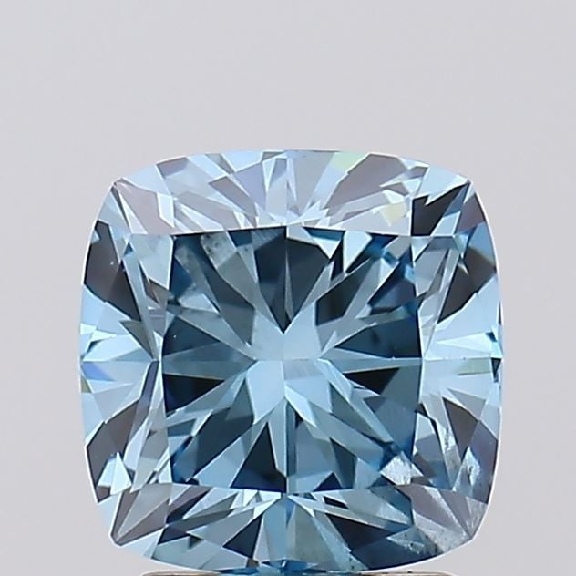 Loose Diamond - CUSHION MODIFIED 2.06ct Fancy Vivid Blue VS2: Loose Diamond - CUSHION MODIFIED 2.06ct Fancy Vivid Blue VS2 Source: This is a real non-mined Diamond that has been grown in a lab Shape: CUSHION MODIFIED Carats: 2.06 Color: Fancy Vivid Blue Certific