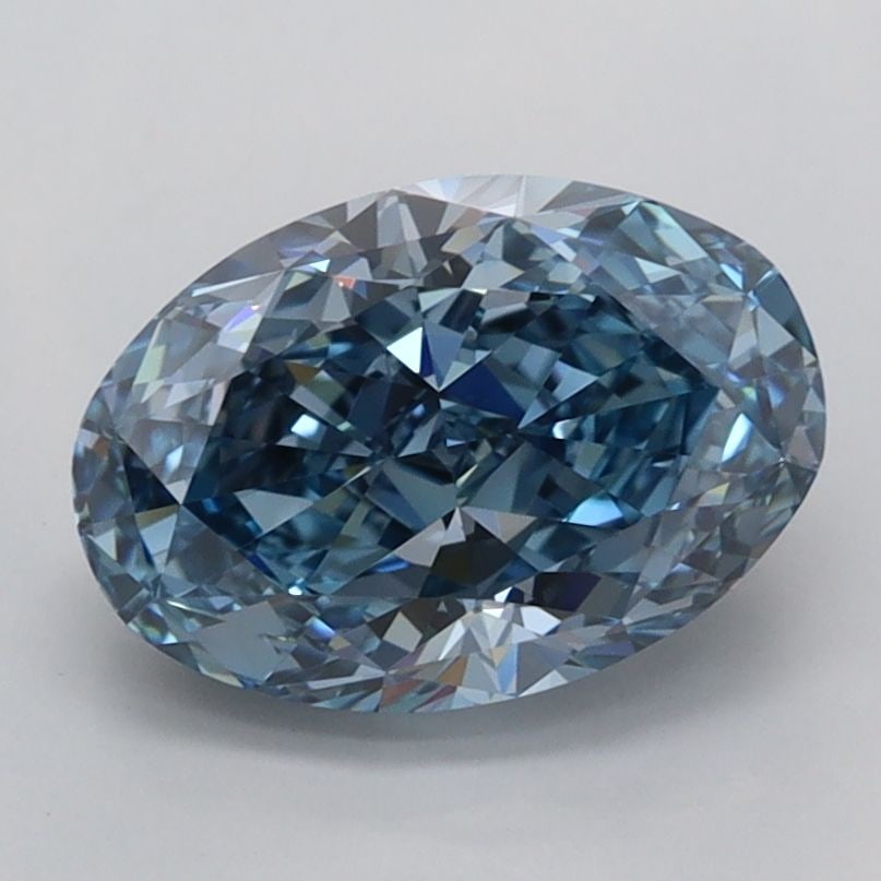 Loose Diamond - OVAL 2.03ct Fancy Vivid Blue IF: Loose Diamond - OVAL 2.03ct Fancy Vivid Blue IF Source: This is a real non-mined Diamond that has been grown in a lab Shape: OVAL Carats: 2.03 Color: Fancy Vivid Blue Certification: IGI Video: