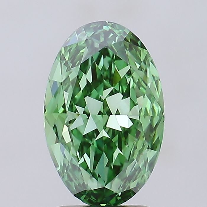 Loose Diamond - OVAL 3.07ct Fancy Vivid Green VVS2: Loose Diamond - OVAL 3.07ct Fancy Vivid Green VVS2 Source: This is a real non-mined Diamond that has been grown in a lab Shape: OVAL Carats: 3.07 Color: Fancy Vivid Green Certification: IGI Video: