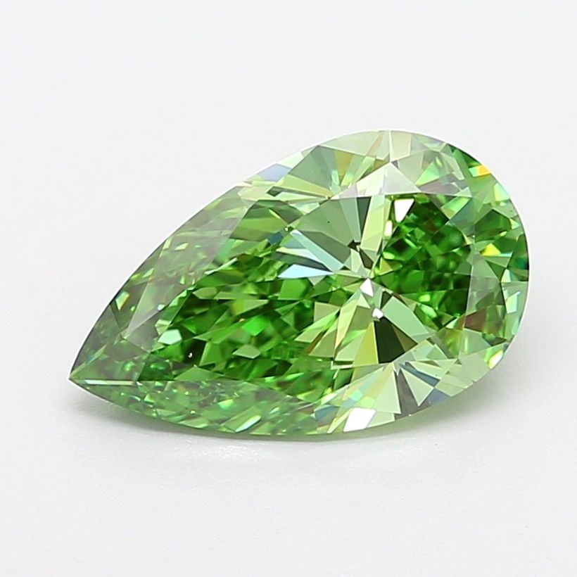 Loose Diamond - PEAR 4.0ct Fancy Vivid Green VVS2 (1 of 1)