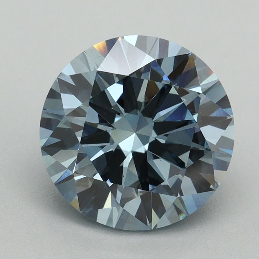 Loose Diamond - ROUND 3.0ct Fancy Vivid Blue VS1: Loose Diamond - ROUND 3.0ct Fancy Vivid Blue VS1 Source: This is a real non-mined Diamond that has been grown in a lab Shape: ROUND Carats: 3.0 Color: Fancy Vivid Blue Certification: IGI Video: