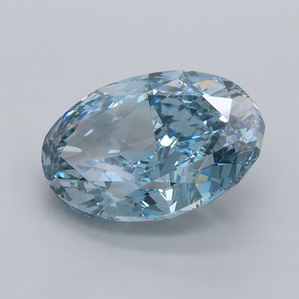 Loose Diamond - OVAL 3.08ct Fancy Vivid Blue VVS1: Loose Diamond - OVAL 3.08ct Fancy Vivid Blue VVS1 Source: This is a real non-mined Diamond that has been grown in a lab Shape: OVAL Carats: 3.08 Color: Fancy Vivid Blue Certification: IGI Video: